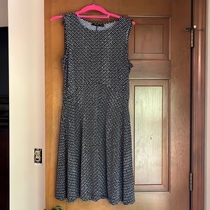 Size small black and white A line dress